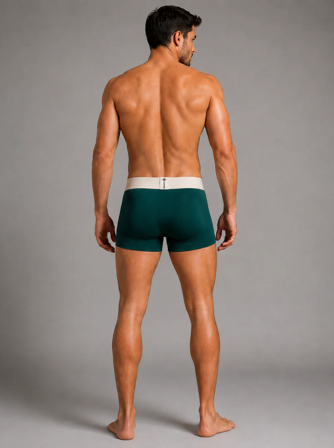 Men's Cotton Elastane DryMax Solid Trunk with Ultrasoft Waistband - Peacock Green