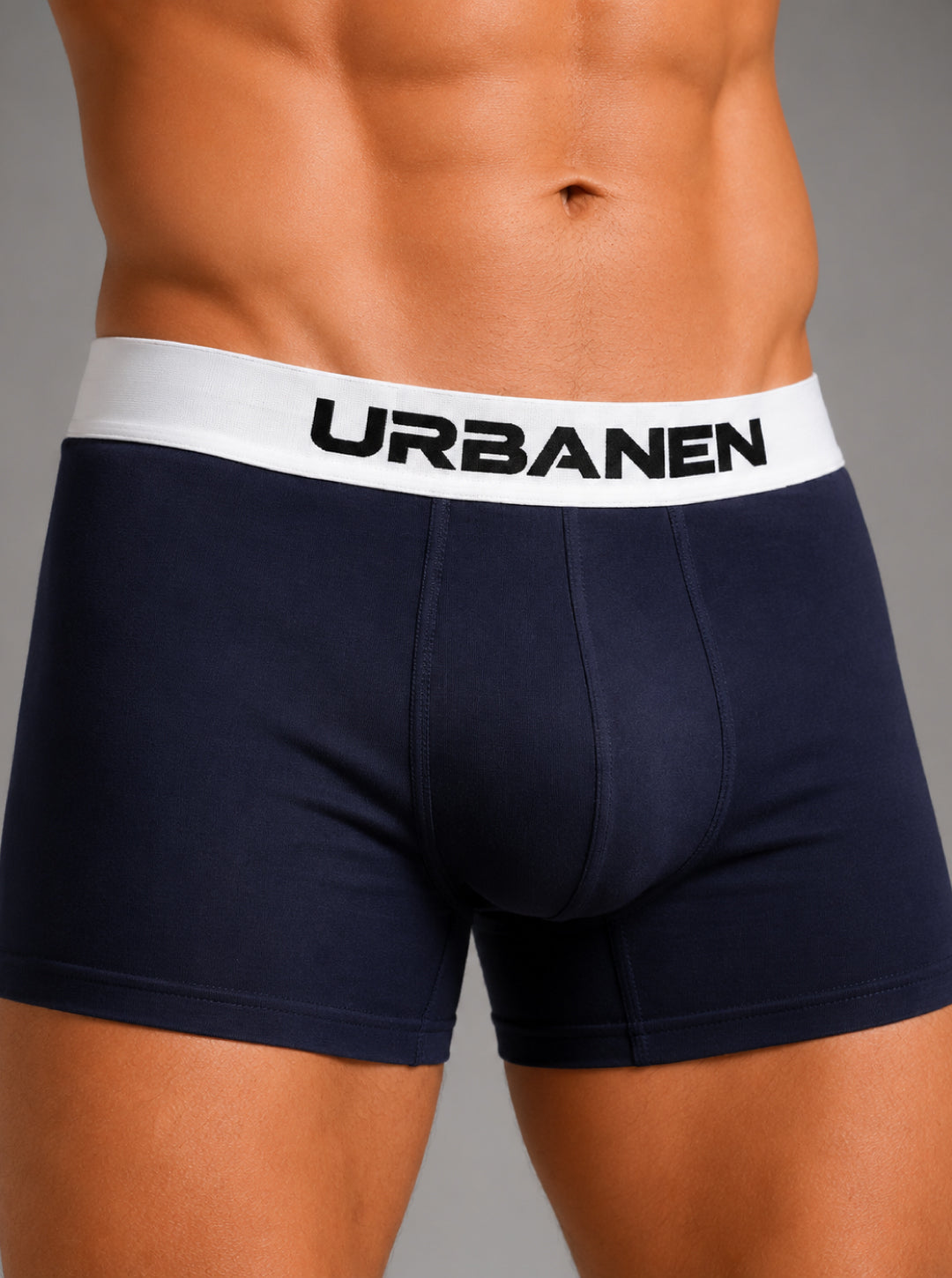 Cotton Elastane DryMax Solid Trunk with Ultrasoft Waistband- Navy Blue