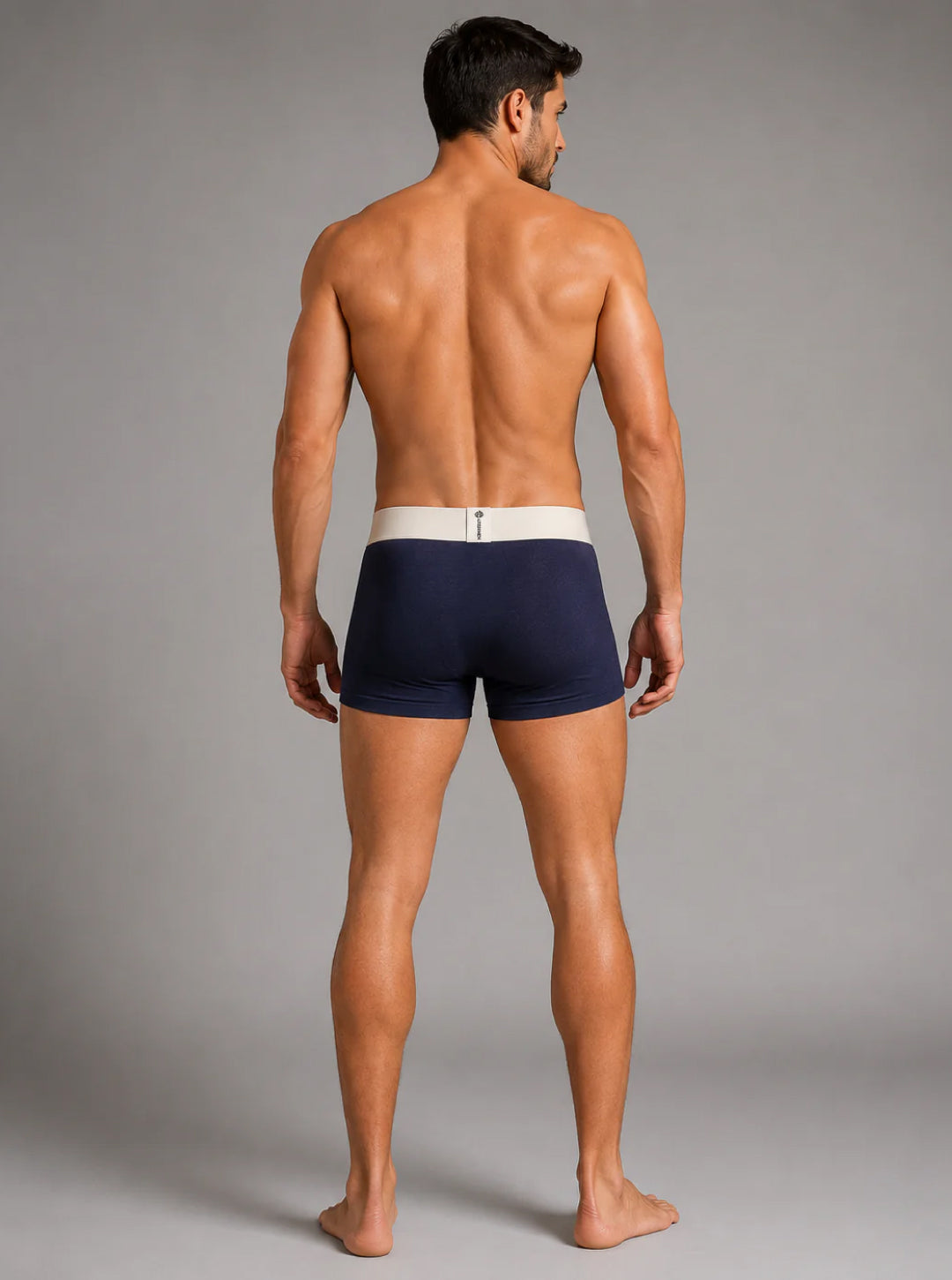 Cotton Elastane DryMax Solid Trunk with Ultrasoft Waistband- Navy Blue