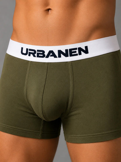 Men's Polyamide Elastane StretchMax Performance Trunk  - Olive Green